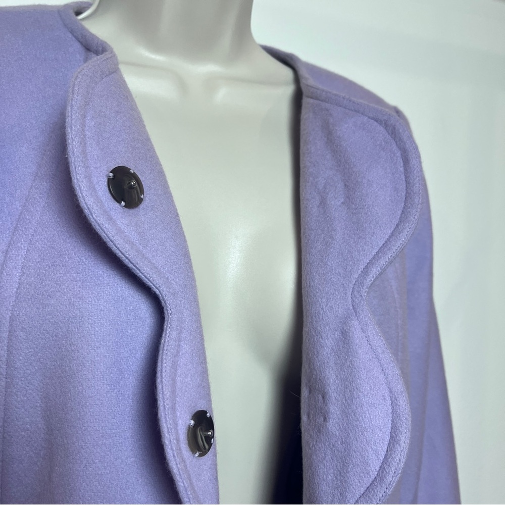 Talbots Wool Lavender Scalloped Classic Women's Old Money Jacket - Picture 4 of 15
